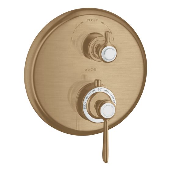 Hansgrohe AXOR Montreux Thermostat Unterputz, 29l/min, Hebelgriff, Ab- und Umstellventil, Brushed Bronze