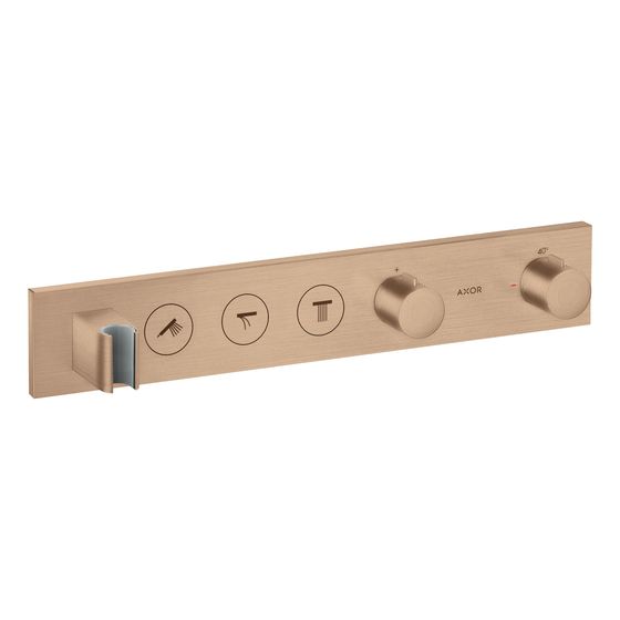 Hansgrohe AXOR ShowerSolutions Thermostatmodul Select 530x90mm, Unterputz für 3 Verbraucher, Brushed Red Gold
