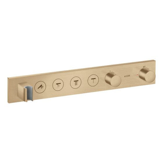 Hansgrohe AXOR ShowerSolutions Thermostatmodul Select 600x90mm, Unterputz für 4 Verbraucher, Brushed Bronze