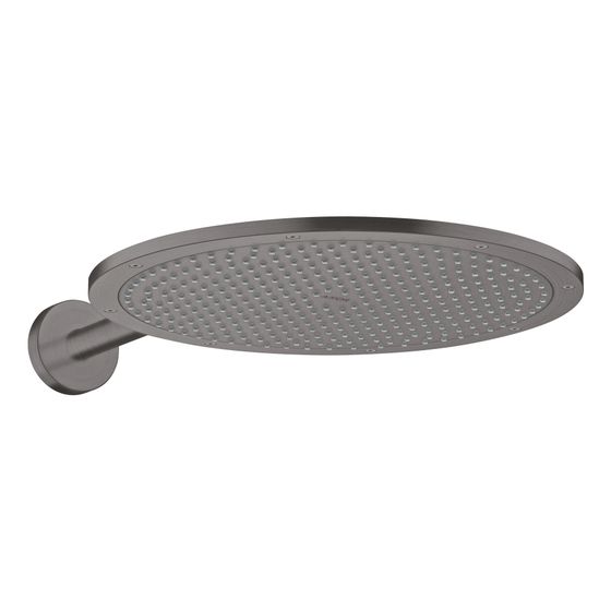 Hansgrohe AXOR ShowerSolutions Kopfbrause 350mm, 27,8l/min, 1jet, Brausearm, Brushed Black Chrome