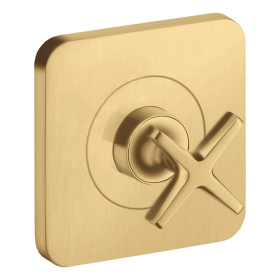 Hansgrohe AXOR Absperrventil Citterio E UP, 120x120mm, gerade, Brushed Gold Optic
