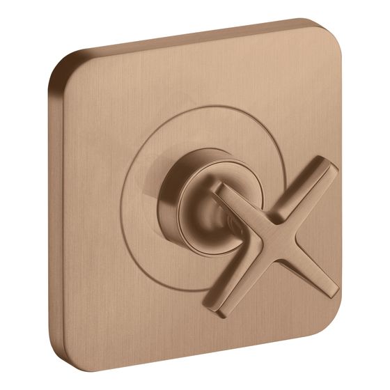 Hansgrohe AXOR Absperrventil Citterio E UP, 120x120mm, gerade, Brushed Red Gold