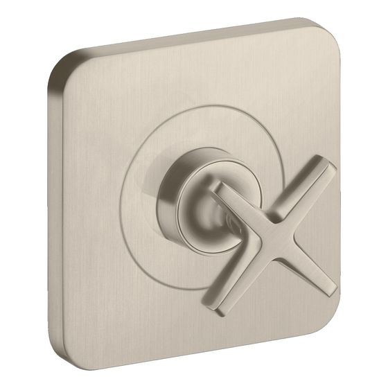 Hansgrohe AXOR Absperrventil Citterio E UP, 120x120mm, gerade, Brushed Nickel