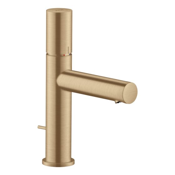 Hansgrohe AXOR Uno Einhebel-Waschtischmischer 110mm, 5l/min, Zerogriff, Zugstangen-Ablaufgarnitur, Brushed Bronze