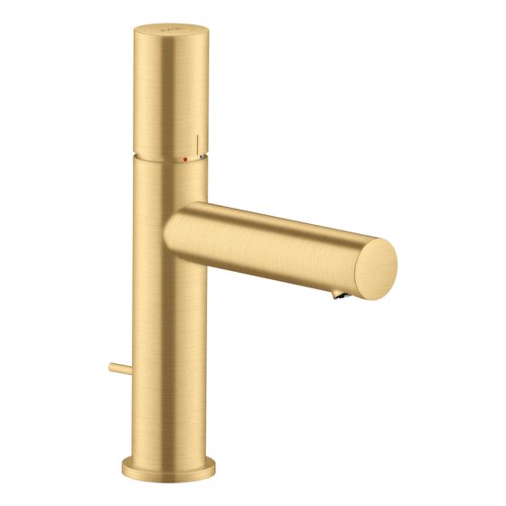 Hansgrohe AXOR Uno Einhebel-Waschtischmischer 110mm, 5l/min, Zerogriff, Zugstangen-Ablaufgarnitur, Brushed Gold Optic