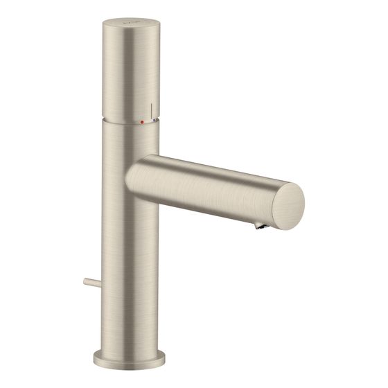 Hansgrohe AXOR Uno Einhebel-Waschtischmischer 110mm, 5l/min, Zerogriff, Zugstangen-Ablaufgarnitur, Brushed Nickel