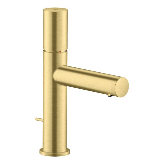 Hansgrohe AXOR Uno Einhebel-Waschtischmischer 110mm, 5l/min, Zerogriff, Zugstangen-Ablaufgarnitur, Brushed Brass