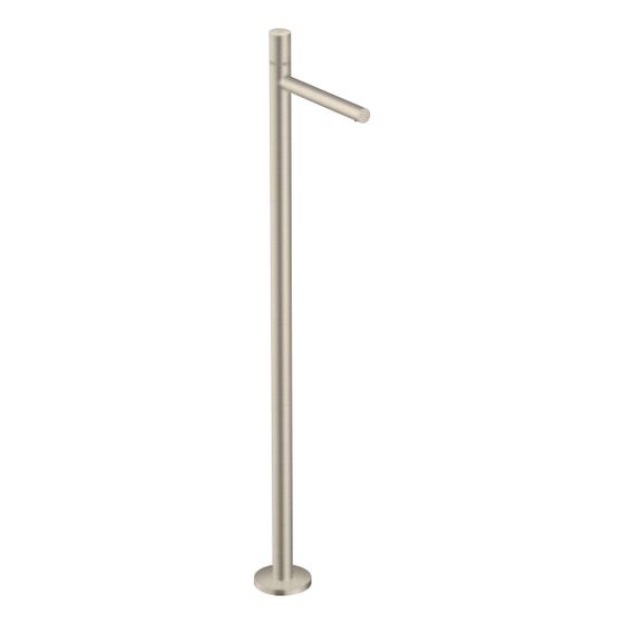 Hansgrohe AXOR Uno Einhebel-Waschtischmischer bodenstehend, 5l/min, Zerogriff ohne Ablaufgarnitur, Brushed Nickel