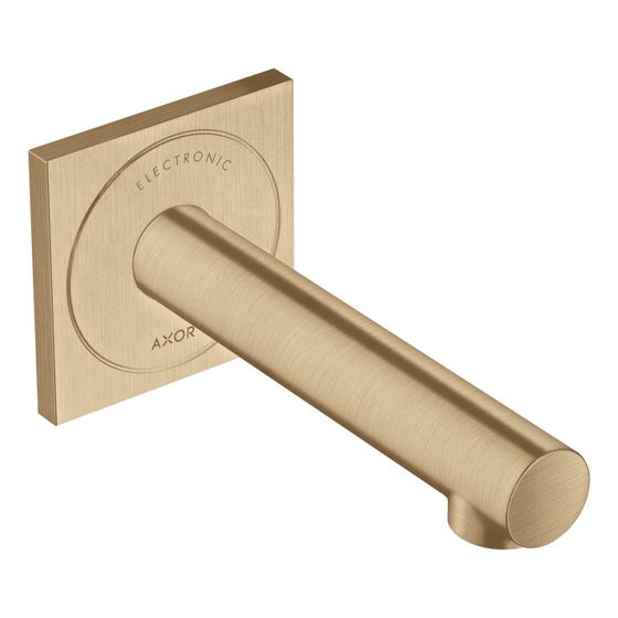 Hansgrohe AXOR Uno Elektronik-Waschtischmischer, 5l/min, UP für Wandmontage, Auslauf 161mm, Brushed Bronze