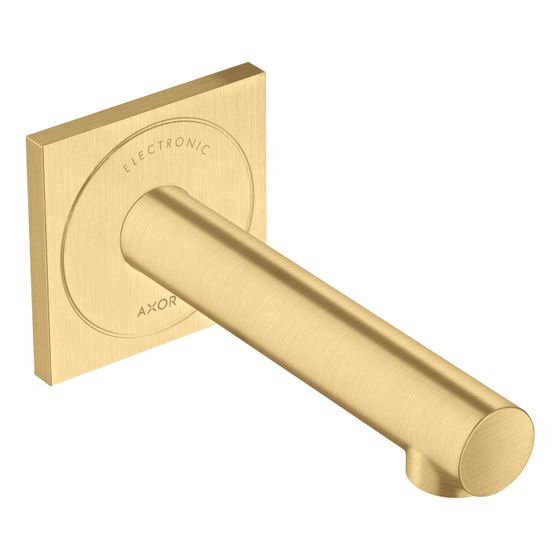 Hansgrohe AXOR Uno Elektronik-Waschtischmischer, 5l/min, UP für Wandmontage, Auslauf 161mm, Brushed Gold Optic