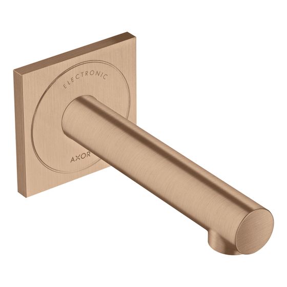 Hansgrohe AXOR Uno Elektronik-Waschtischmischer, 5l/min, UP für Wandmontage, Auslauf 161mm, Brushed Red Gold