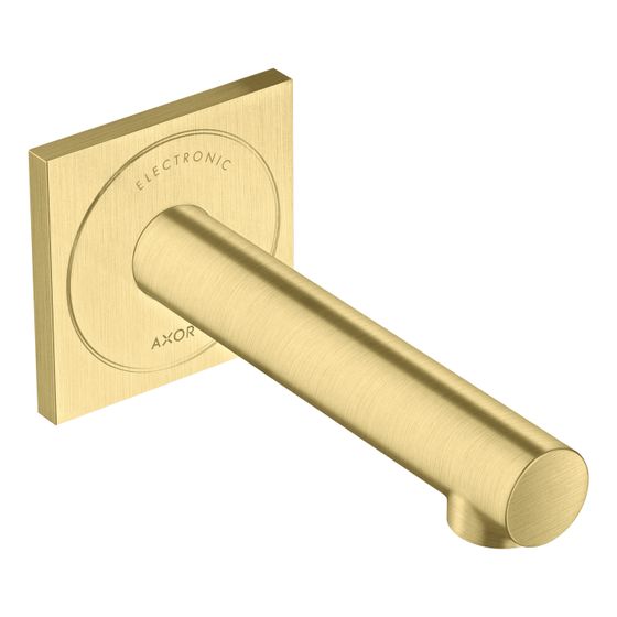 Hansgrohe AXOR Uno Elektronik-Waschtischmischer, 5l/min, UP für Wandmontage, Auslauf 161mm, Brushed Brass