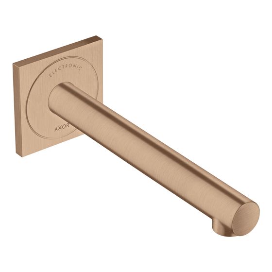 Hansgrohe AXOR Uno Elektronik-Waschtischmischer, 5l/min, UP für Wandmontage, Auslauf 221mm, Brushed Red Gold