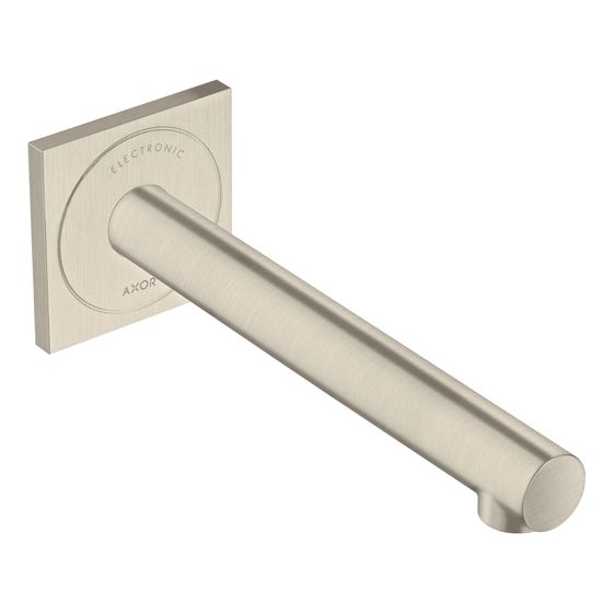 Hansgrohe AXOR Uno Elektronik-Waschtischmischer, 5l/min, UP für Wandmontage, Auslauf 221mm, Brushed Nickel