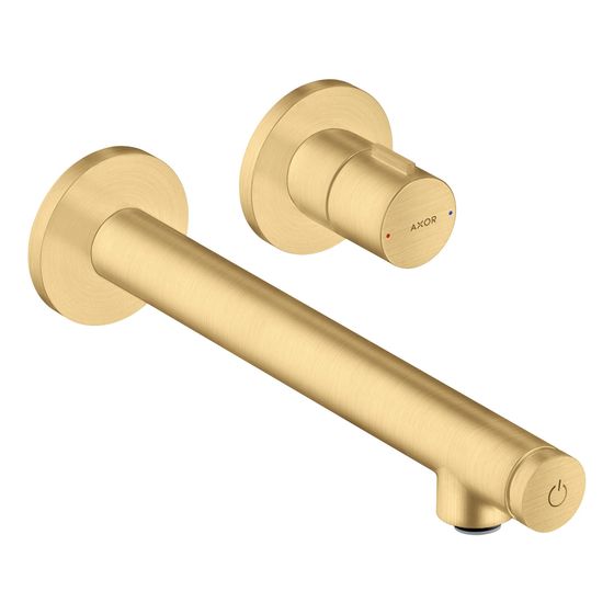 Hansgrohe AXOR Uno Waschtischmischer Unterputz, 5l/min, für Wandmontage Select, Auslauf 221mm, Brushed Gold Optic