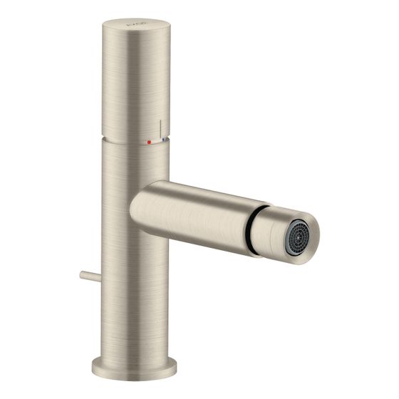 Hansgrohe AXOR Uno Einhebel-Bidetmischer, 5l/min, Zerogriff, Zugstangen-Ablaufgarnitur, Brushed Nickel