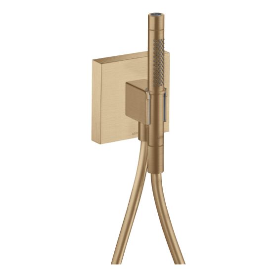 Hansgrohe AXOR Starck Portereinheit, 16,2l/min, 120x120mm, Stabhandbrause 2jet, Brauseschlauch, Brushed Bronze