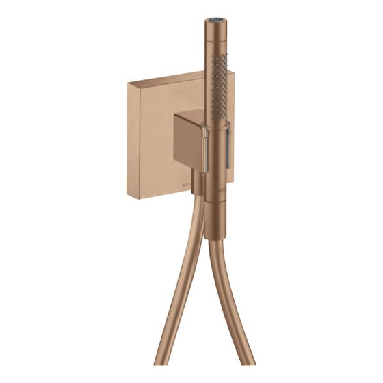 Hansgrohe AXOR Starck Portereinheit, 16,2l/min, 120x120mm, Stabhandbrause 2jet, Brauseschlauch, Brushed Red Gold