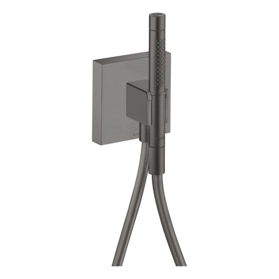Hansgrohe AXOR Starck Portereinheit, 16,2l/min, 120x120mm, Stabhandbrause 2jet, Brauseschlauch, Brushed Black Chrome