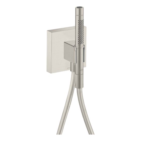 Hansgrohe AXOR Starck Portereinheit, 16,2l/min, 120x120mm, Stabhandbrause 2jet, Brauseschlauch, Edelstahl Optic
