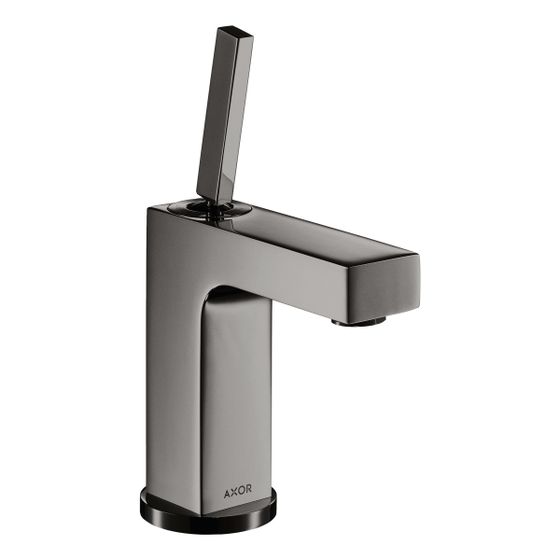 Hansgrohe AXOR Citterio Einhebel-Waschtischmischer 110mm, 5l/min, Pin-Griff, Zugstangen-Ablaufgarnitur, Polished Black Chrome