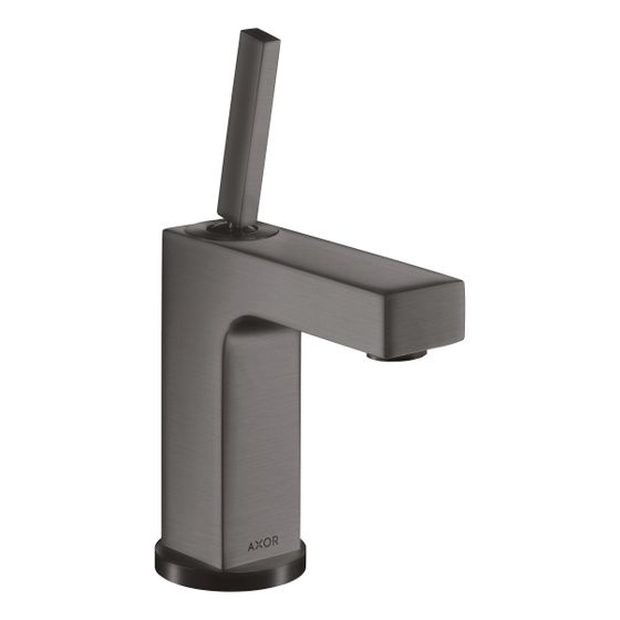Hansgrohe AXOR Citterio Einhebel-Waschtischmischer 110mm, 5l/min, Pin-Griff, Zugstangen-Ablaufgarnitur, Brushed Black Chrome