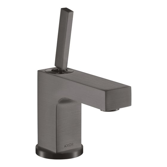 Hansgrohe AXOR Citterio Einhebel-Waschtischmischer 80mm, 5l/min, Pin-Griff für HWB, Zugstangen-Ablaufg., Brushed Black Chrome