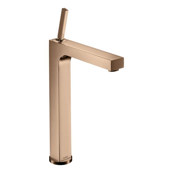 Hansgrohe AXOR Citterio Einhebel-Waschtischmischer 280mm, 5l/min, Pin-Griff für AWT, Zugstangen-Ablaufg., Polished Red Gold