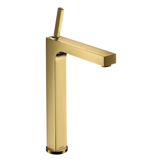Hansgrohe AXOR Citterio Einhebel-Waschtischmischer 280mm, 5l/min, Pin-Griff für AWT, Zugstangen-Ablaufg., Polished Gold Optic