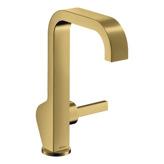 Hansgrohe AXOR Citterio Einhebel-Waschtischmischer 190mm, 5l/min, Pin-Griff, Ablaufgarnitur, Polished Gold Optic
