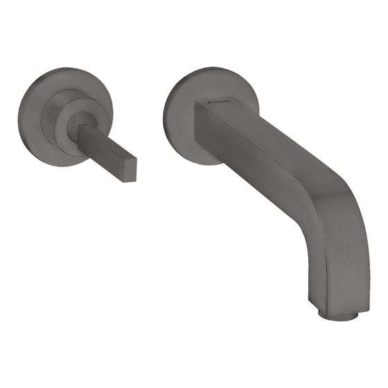 Hansgrohe AXOR Citterio Einhebel-Waschtischmischer UP 5l/min für Wandm., Pin-Griff, Ausl. 160mm Rosetten, Brushed Black Chrome