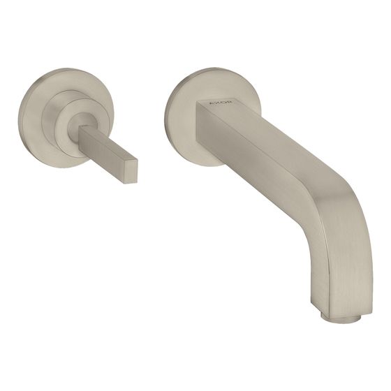 Hansgrohe AXOR Citterio Einhebel-Waschtischmischer UP 5l/min, für Wandm., Pin-Griff, Auslauf 220mm, Rosetten, Brushed Nickel
