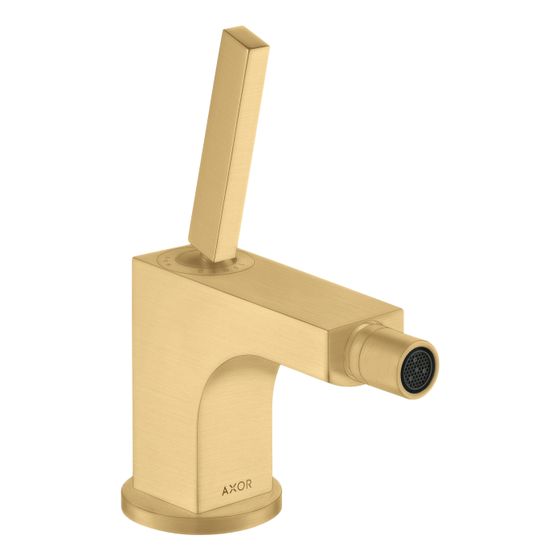 Hansgrohe AXOR Citterio Einhebel-Bidetmischer, 7,2l/min, Zugstangen-Ablaufgarnitur, Brushed Gold Optic