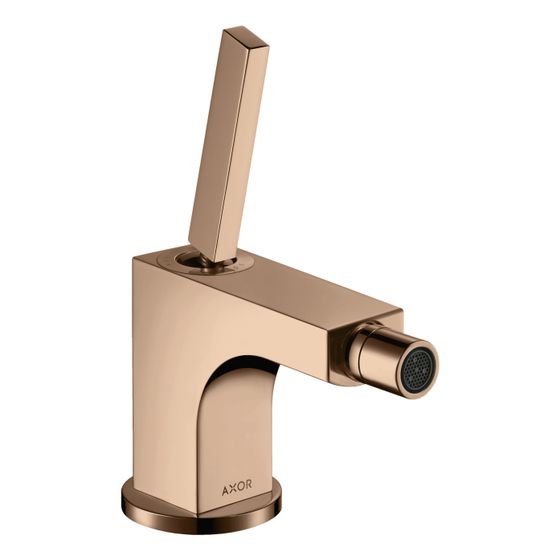 Hansgrohe AXOR Citterio Einhebel-Bidetmischer, 7,2l/min, Zugstangen-Ablaufgarnitur, Polished Red Gold