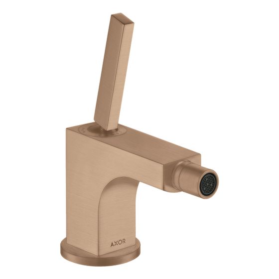 Hansgrohe AXOR Citterio Einhebel-Bidetmischer, 7,2l/min, Zugstangen-Ablaufgarnitur, Brushed Red Gold