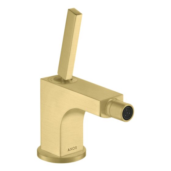 Hansgrohe AXOR Citterio Einhebel-Bidetmischer, 7,2l/min, Zugstangen-Ablaufgarnitur, Brushed Brass