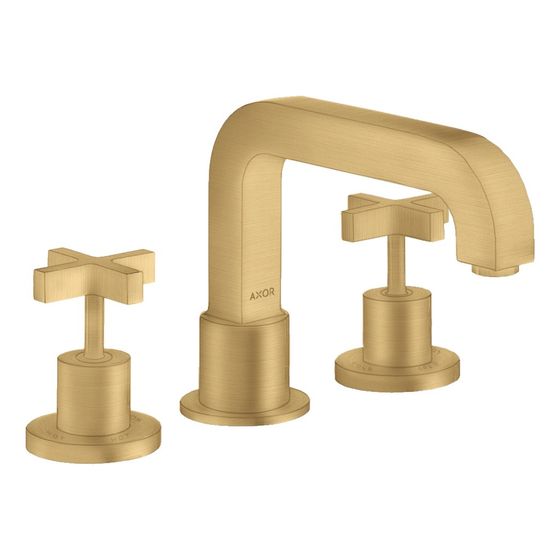 Hansgrohe AXOR Wannenrandarmatur Citterio 2-Loch, Kreuzgriffen, Brushed Gold Optic