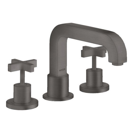 Hansgrohe AXOR Wannenrandarmatur Citterio 2-Loch, Kreuzgriffen, Brushed Black Chrome