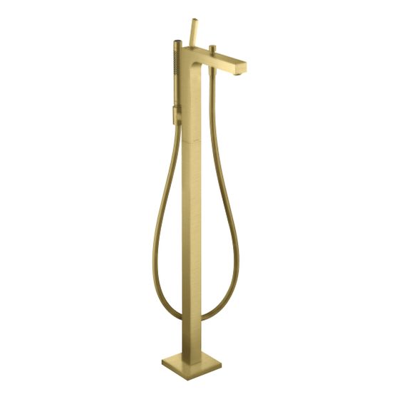 Hansgrohe AXOR Citterio Einhebel-Wannenmischer, 22l/min, bodenstehend, Pin-Griff, Brushed Brass