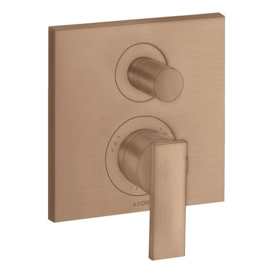 Hansgrohe AXOR Citterio Einhebel-Wannenmischer, 29l/min, UP, Hebelgriff, 2 Verbraucher, Brushed Red Gold