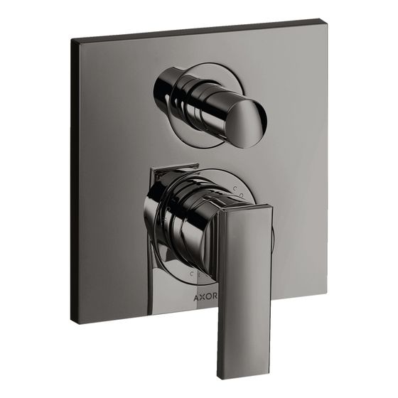 Hansgrohe AXOR Citterio Einhebel-Wannenmischer, 25l/min, UP, Hebelgriff, integ. Sicherungskombination, Polished Black Chrome