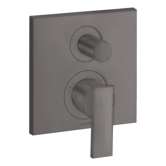Hansgrohe AXOR Citterio Einhebel-Wannenmischer, 25l/min, UP, Hebelgriff, integ. Sicherungskombination, Brushed Black Chrome
