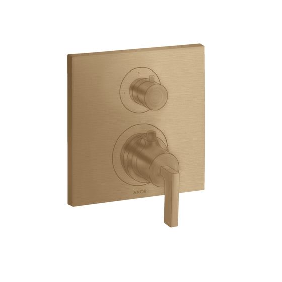Hansgrohe AXOR Citterio Thermostat Unterputz, 26l/min, Absperrventil, Hebelgriff, Brushed Bronze