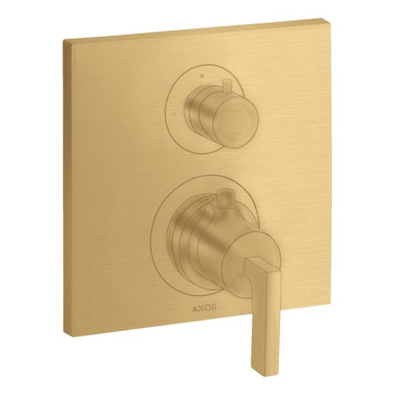 Hansgrohe AXOR Citterio Thermostat Unterputz, 26l/min, Absperrventil, Hebelgriff, Brushed Gold Optic