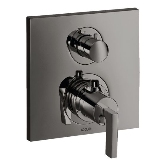 Hansgrohe AXOR Citterio Thermostat Unterputz, 26l/min, Absperrventil, Hebelgriff, Polished Black Chrome