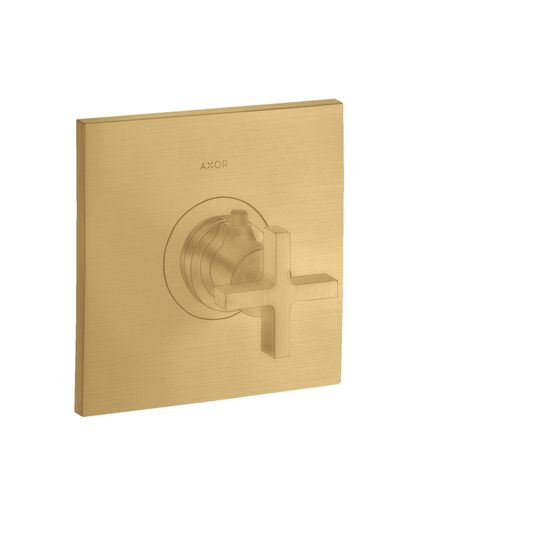 Hansgrohe AXOR Citterio Thermostat HighFlow Unterputz, 59l/min, Kreuzgriff, Brushed Gold Optic