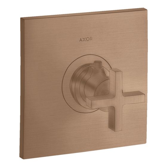 Hansgrohe AXOR Citterio Thermostat HighFlow Unterputz, 59l/min, Kreuzgriff, Brushed Red Gold