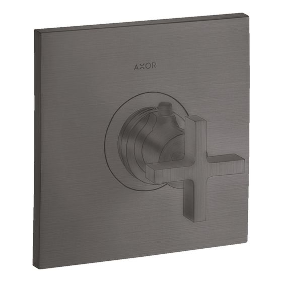 Hansgrohe AXOR Citterio Thermostat HighFlow Unterputz, 59l/min, Kreuzgriff, Brushed Black Chrome