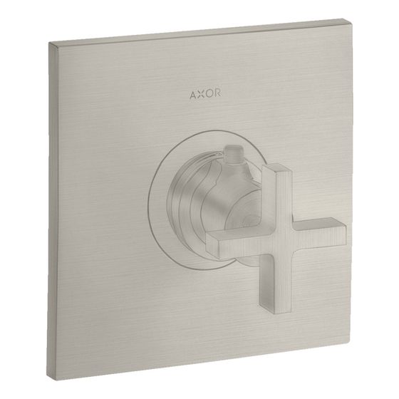Hansgrohe AXOR Citterio Thermostat HighFlow Unterputz, 59l/min, Kreuzgriff, Edelstahl Optic