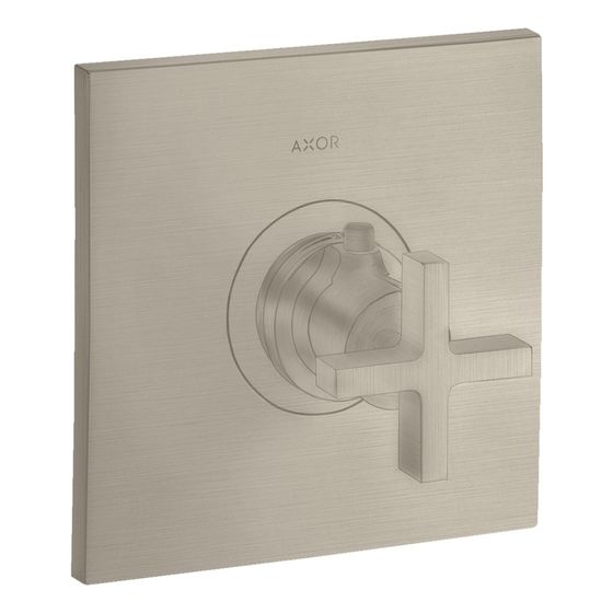 Hansgrohe AXOR Citterio Thermostat HighFlow Unterputz, 59l/min, Kreuzgriff, Brushed Nickel